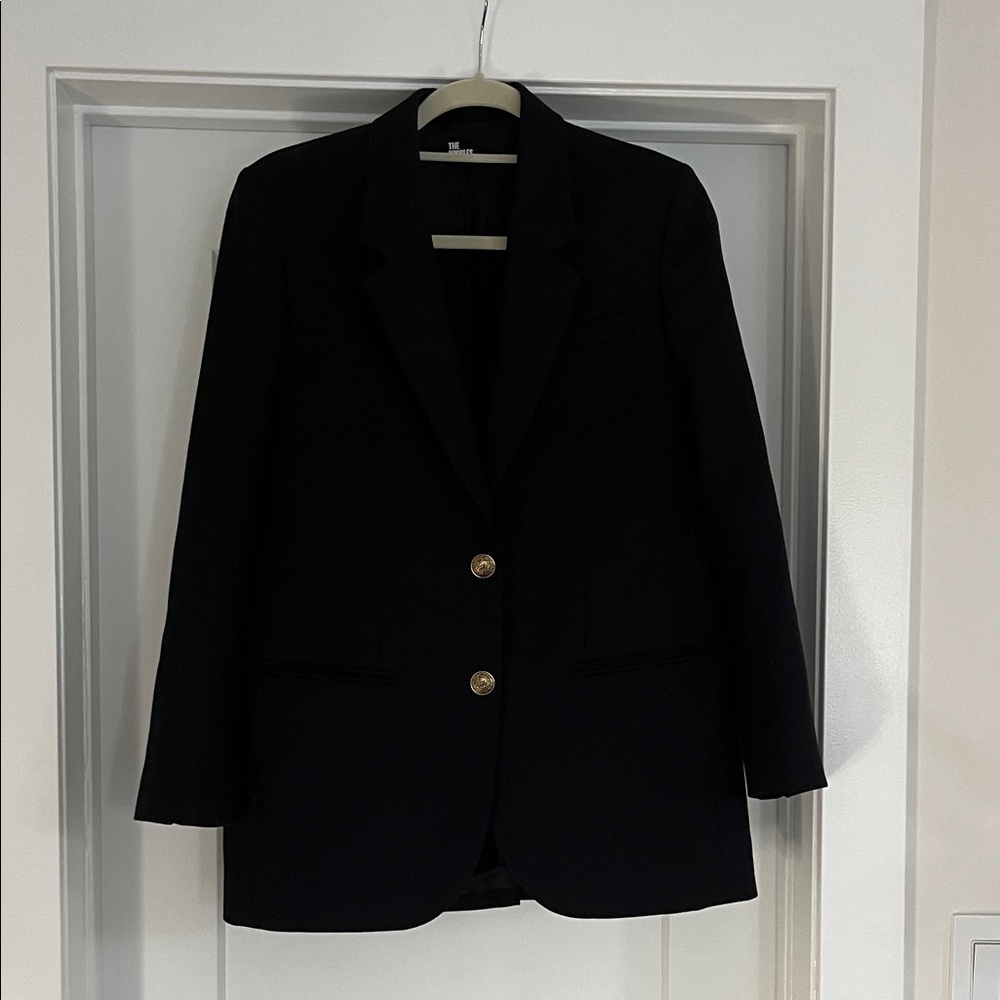 The Kooples Black Blazer with Gold Buttons Sz 34 - Picture 2 of 10